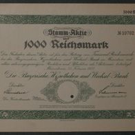 Bayerische Hypotheken- und Wechsel-Bank 1927 1000 RM