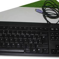 PS/2 Tastatur, QWERTY, schwarz, guter Zustand