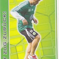 VFL Wolfsburg Topps Sammelbild 2010 Diego Sonderbild Nr. 213 Mit Zug zurück