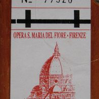 Eintrittskarte Dom Florenz Firenze 1995