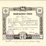 Heimatbeleg (10) Konfirmationsschein Grete Stegemann Berlin Lichtenberg 1920