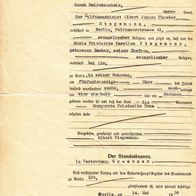 Heimatbeleg (25) Geburtsurkunde Berlin Albert J.T. Stegemann Graebner 1926