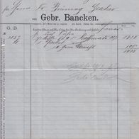 Heimatbeleg (32) Material und Farbwaaren-Handlung Destillation Bancken Coesfeld 1898