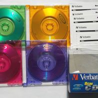4 x Verbatim CD-R 8cm 210MB 24x color Mini für Kameras 43266 unbenutzt