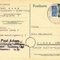 Heimatbeleg (98) Postkarte Paul Adam Sulzbach Rosenberg Oberpfalz Sonderstempel