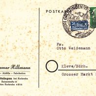 Heimatbeleg (99) Postkarte Waldemar Hillmann Grötzingen Karlsruhe Sonderstempel 1955