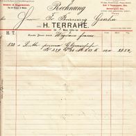 Heimatbeleg (107) Rechnung 1899 H. Terrahe Stadtlohn Fabrik von Schmierseifen etc.