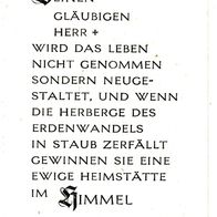 Heimatbeleg (158) Totenzettel Alfred Hockertz verstorben 17.08.1964 Pfünz Eichstädt