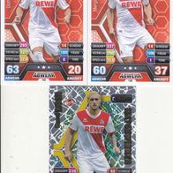 3x 1. FC Köln Topps Match Attax Trading Card 2014