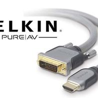 Belkin HDMI / DVI Anschlusskabel. PureAV. 4,9m. Vergoldete Kontakte. OVP
