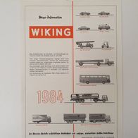 Wiking Bild-Preisliste "Messe Information" 1984 / / RAR / / TOPP!!