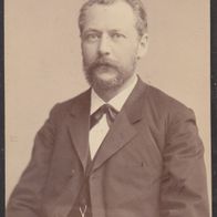 338) Kabinettfoto 16,5cm x 10,5cm E. Wolffram Bremen Mann mit Vollbart