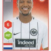 Eintracht Frankfurt Topps Sammelbild 2017 Jonathan de Guzman Bildnummer 72