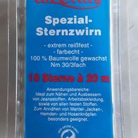 Spezial-Sternzwirn, Nm 30/3-fach, 10 Sterne á 20 m, gewachst, versch. Farben