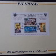 Philippinen Block 9a gestempelt 1976 200 Jahre Unabhängigkeit USA