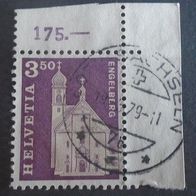 Briefmarke Schweiz: 1967 - 3,50 Franken - Michel Nr. 865 + Ecke