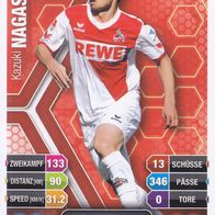 1. FC Köln Topps Match Attax Trading Card 2014 Kazuki Nagasawa Nr.175