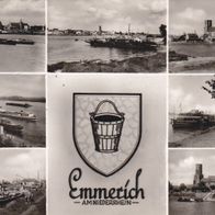 410) SW-Foto Postkarte 4240 Emmerich Mehrfachansicht 1960 gestempelt