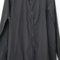 Modernes schwarzes Herrenhemd Oberhemd türkisem Akzent Gr. 36 XS Cedarwood neuwertig