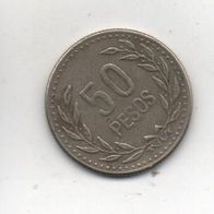 Münze Kolumbien 50 Pesos 1991