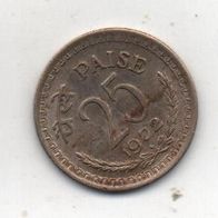 Münze Indien 25 Paise 1972