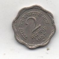 Münze Indien 2 Naya Paise 1957