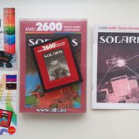 Atari Mega-Spiel Solaris für VCS2600/7800 inkl. Sammler-Box + Karten, getestet