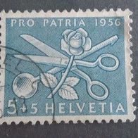 Briefmarke Schweiz: 1956 - 5 + 5 Rappen - Michel Nr. 627