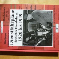 Dienstfahrpläne deutscher Eisenbahnen 1920 bis 1949