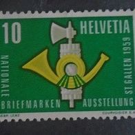Briefmarke Schweiz: 1959 - 10 Rappen - Michel Nr. 669 - Ungestempelt