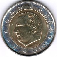 2 Euro Belgien 2001 Kursmünze unc.