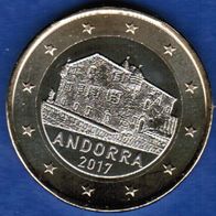 1 Euro Andorra: Auswahl 2016 oder 2017 unzirkuliert unc.