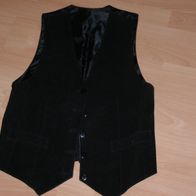 Damen-Velourleder-Weste Gr. 34, schwarz
