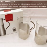 2 Teegläser * Glas & Edelstahl von menu original verpackt