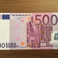 500 EURO EUR Euroschein Geld Schein Banknote U Serie Frankreich Wim Duisenberg