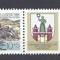 DDR 1984, MiNr: 2903 - 2904 Dreierstreifen Randstück links sauber postfrisch