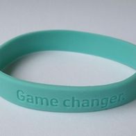 NEU: Armband "Game Changer" türkis Silikon Jelly Kautschuk Gummi Wristy unisex
