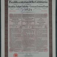 Deutsche Äußere Anleihe 7 % 1924 2.500 Lire mit Kupons