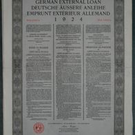 Deutsche Äußere Anleihe 7 % 1924 1.000 CHF mit Kupons