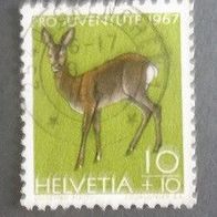 Briefmarke Schweiz: 1967 - 10 + 10 Rappen - Michel Nr. 866