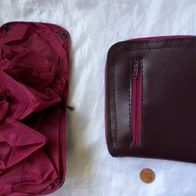 Nylon Einkauftasche im Etui 13x11cm bordeaux rot Vintage Kult unbenützt