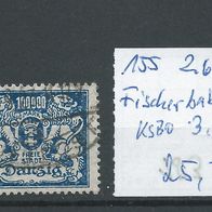Danzig Spezial MiNr. 155 seltener Ortsstempel "Fischerbabke" (2888)