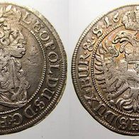 Schlesien Haus Habsburg 6 Kreuzer 1689 (SHS) "LEOPLD I." (1658-1705) seltenes Jahr