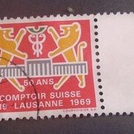 Briefmarke Schweiz: 1969 - 30 Rappen - Michel Nr. 897 + Rand