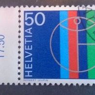 Briefmarke Schweiz: 1969 - 50 Rappen - Michel Nr. 898 + Rand