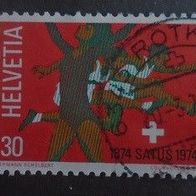 Briefmarke Schweiz: 1974 - 30 Rappen - Michel Nr. 1018