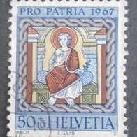 Briefmarke Schweiz: 1967 - 50 + 10 Rappen - Michel Nr. 857