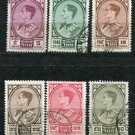 As00032 Thailand gestempelt o, Michel 358-63, 3,00 M€, (2015)