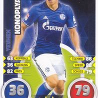 Schalke 04 Topps Match Attax Trading Card 2016 Yevhen Konoplyanka Nr.553