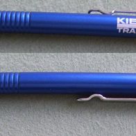 Kugelschreiber Blau Chrom Aufdruck Weiß "Kieser Training" Kuli Großraummine Blau